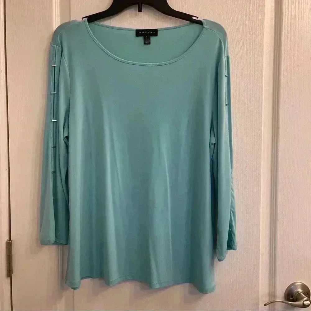 Mint Green Blouse by Investment